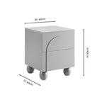 Dusklia - Rachel Arch Front 2 Drawer Bedside Table - Terracotta