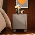 Dusklia - Rachel Arch Front 2 Drawer Bedside Table - Taupe