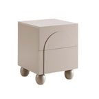 Dusklia - Rachel Arch Front 2 Drawer Bedside Table - Taupe