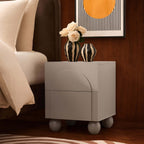 Dusklia - Rachel Arch Front 2 Drawer Bedside Table - Taupe