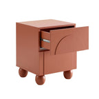Dusklia - Rachel Arch Front 2 Drawer Bedside Table - Terracotta
