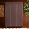 Dusklia - Rachel Arch Front 3 Door Wardrobe - Mocha