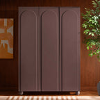 Dusklia - Rachel Arch Front 3 Door Wardrobe - Mocha