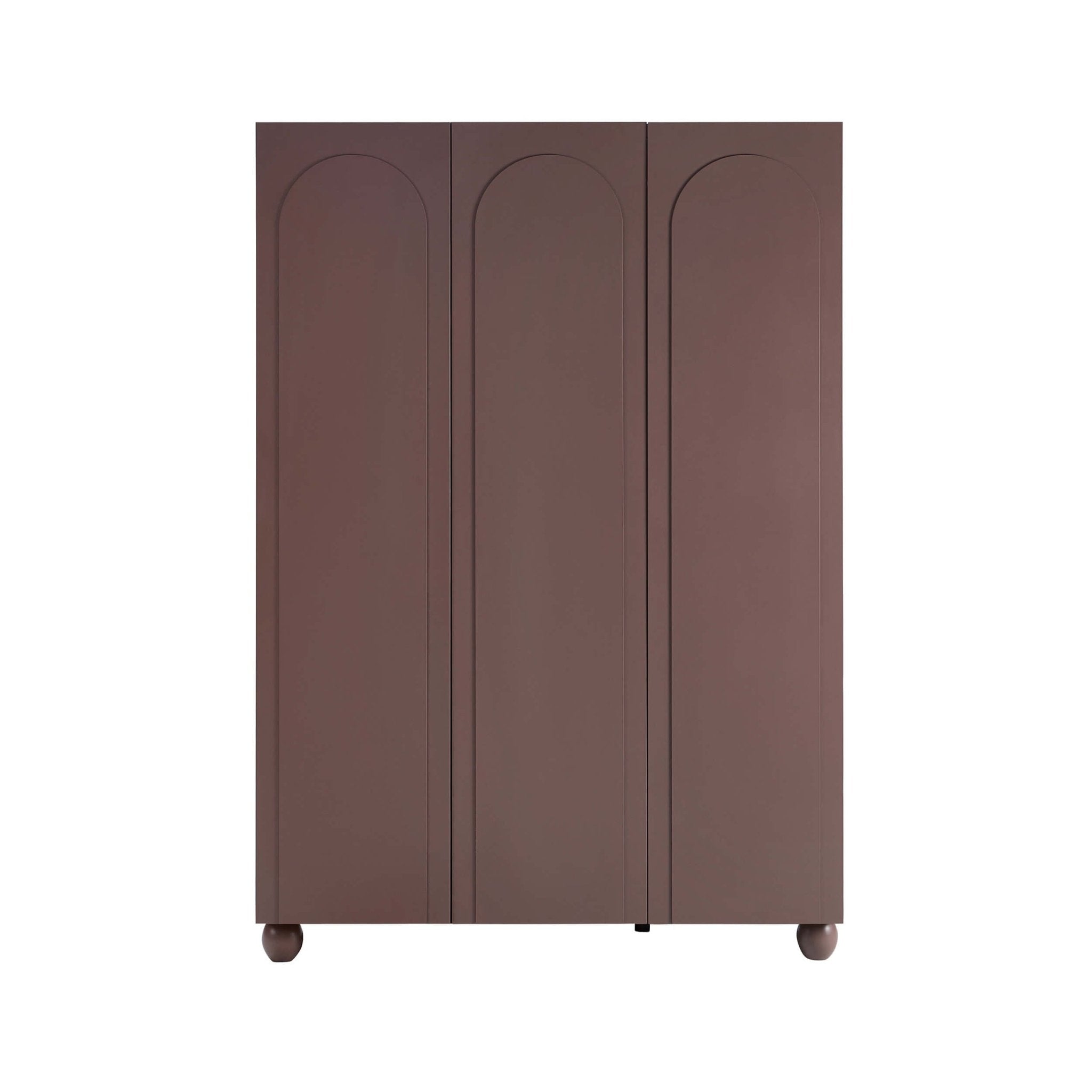 Dusklia - Rachel Arch Front 3 Door Wardrobe - Mocha
