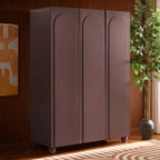 Dusklia - Rachel Arch Front 3 Door Wardrobe - Mocha