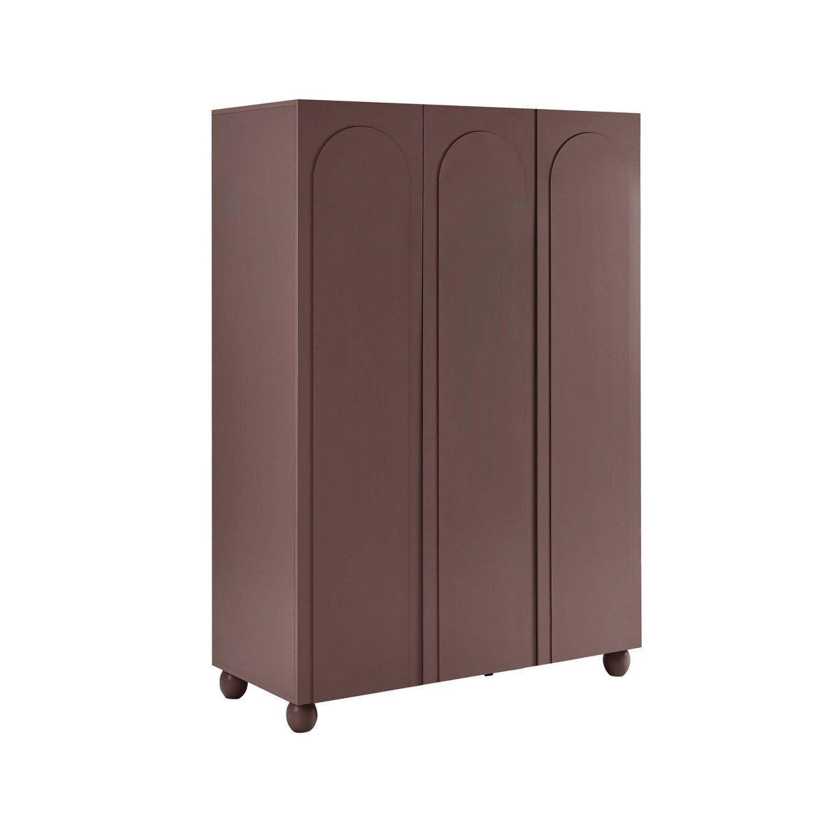 Dusklia - Rachel Arch Front 3 Door Wardrobe - Mocha