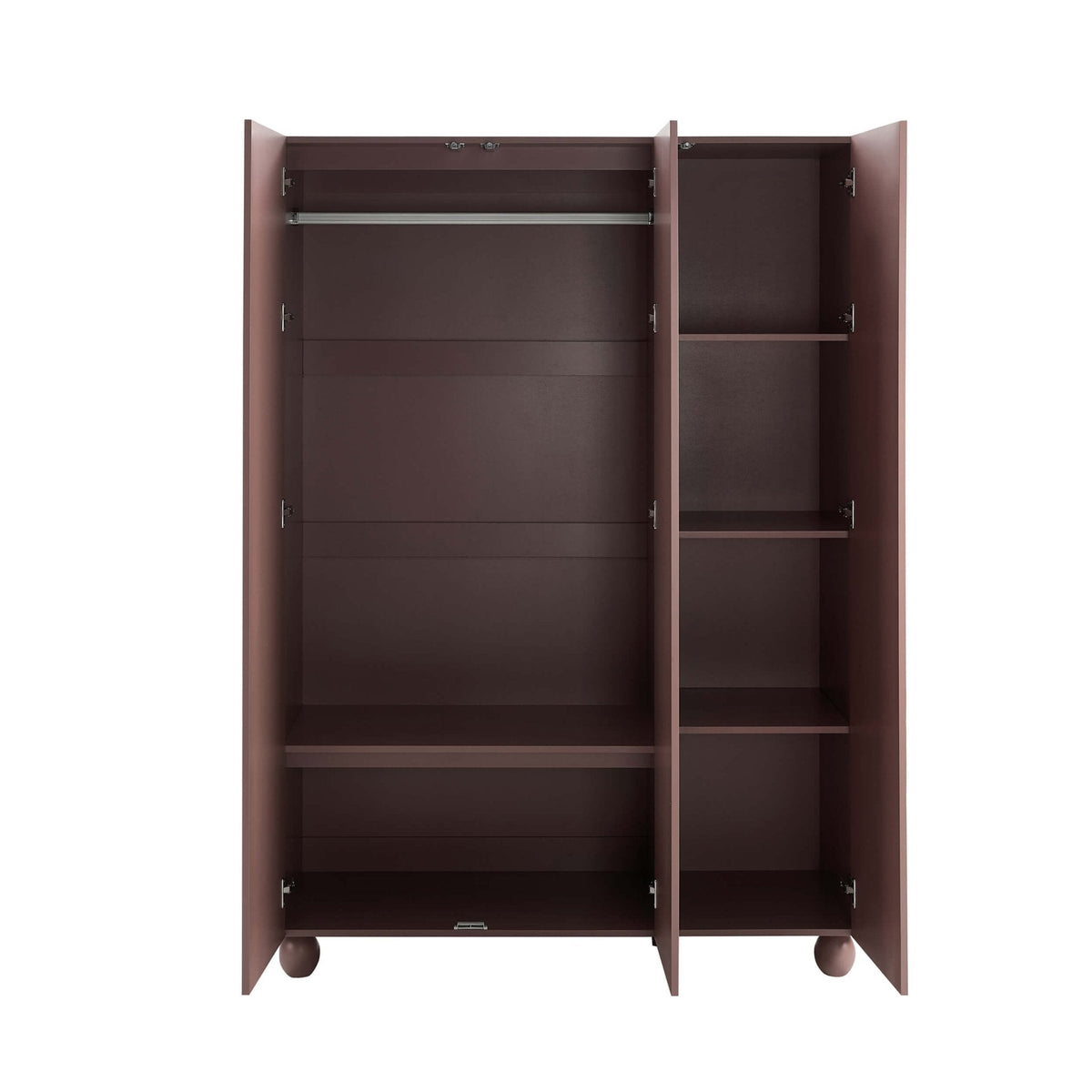 Dusklia - Rachel Arch Front 3 Door Wardrobe - Mocha