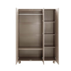 Dusklia - Rachel Arch Front 3 Door Wardrobe - Taupe