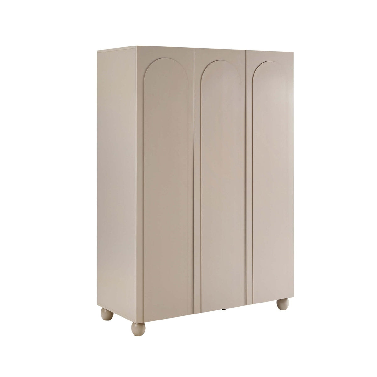 Dusklia - Rachel Arch Front 3 Door Wardrobe - Taupe