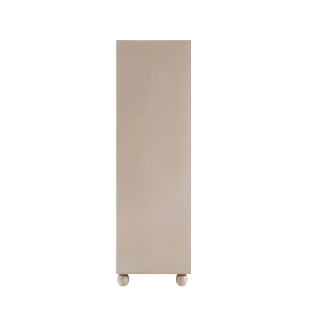Dusklia - Rachel Arch Front 3 Door Wardrobe - Taupe