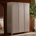 Dusklia - Rachel Arch Front 3 Door Wardrobe - Taupe