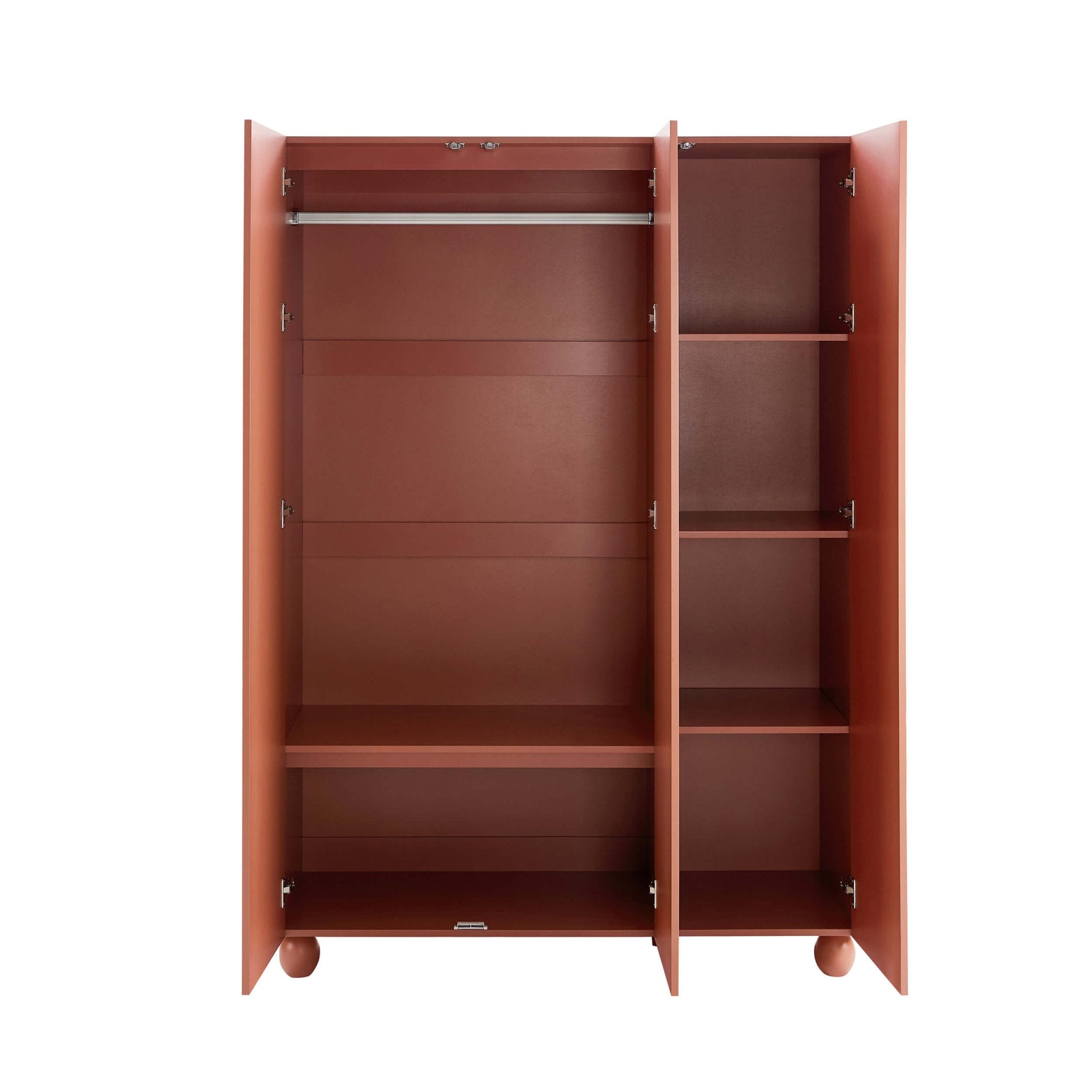 Dusklia - Rachel Arch Front 3 Door Wardrobe - Terracotta