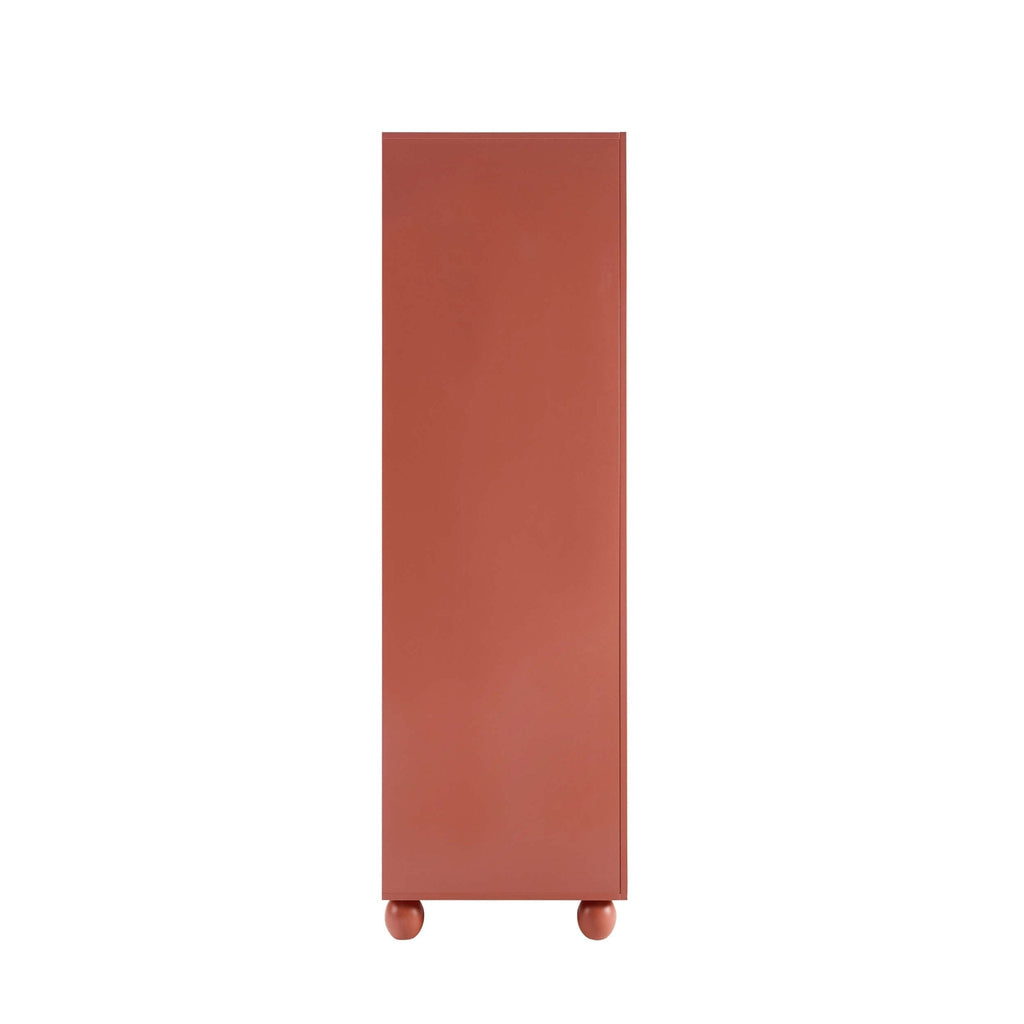 Dusklia - Rachel Arch Front 3 Door Wardrobe - Terracotta
