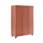 Dusklia - Rachel Arch Front 3 Door Wardrobe - Terracotta