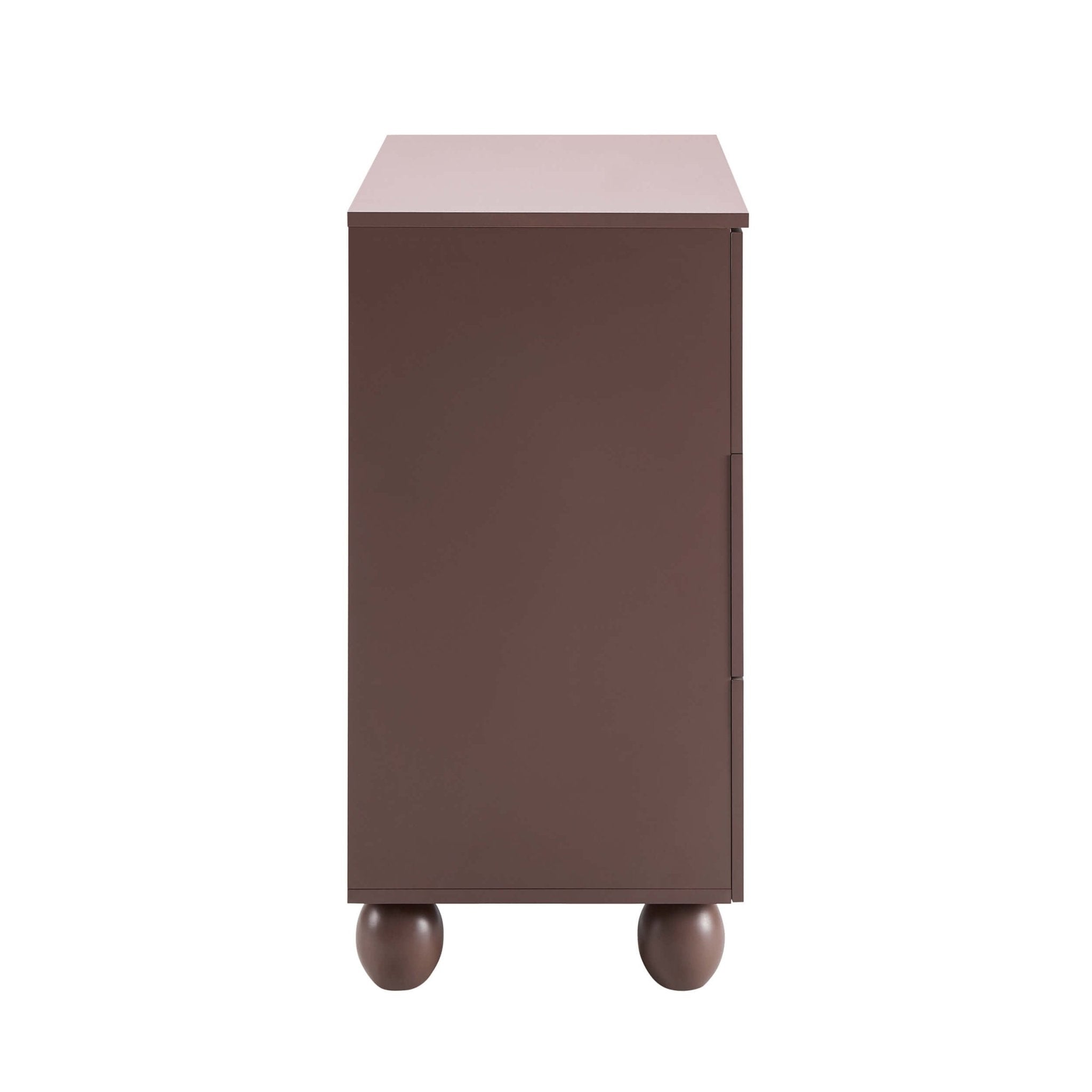 Dusklia - Rachel Arch Front 3 Drawer Chest - Mocha