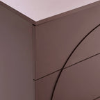 Dusklia - Rachel Arch Front 3 Drawer Chest - Mocha