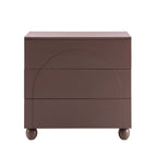 Dusklia - Rachel Arch Front 3 Drawer Chest - Mocha