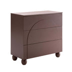 Dusklia - Rachel Arch Front 3 Drawer Chest - Mocha