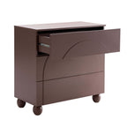 Dusklia - Rachel Arch Front 3 Drawer Chest - Mocha
