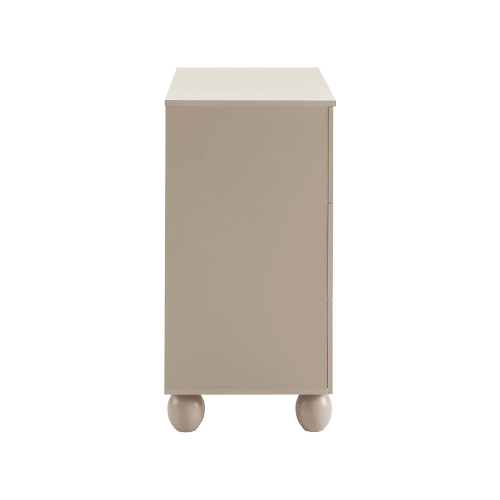 Dusklia - Rachel Arch Front 3 Drawer Chest - Taupe