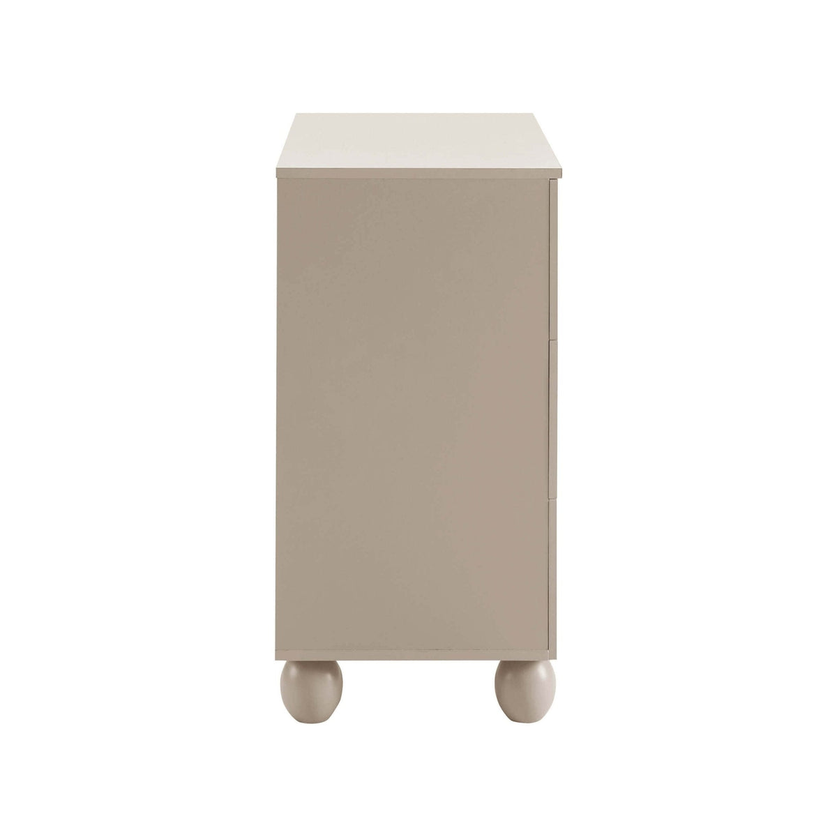 Dusklia - Rachel Arch Front 3 Drawer Chest - Taupe