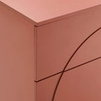 Dusklia - Rachel Arch Front 3 Drawer Chest - Terracotta