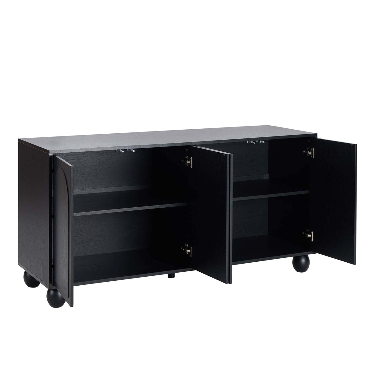 Dusklia - Rachel Arch Front 4 Door Sideboard - Black