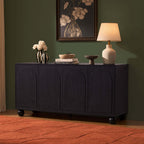 Dusklia - Rachel Arch Front 4 Door Sideboard - Black