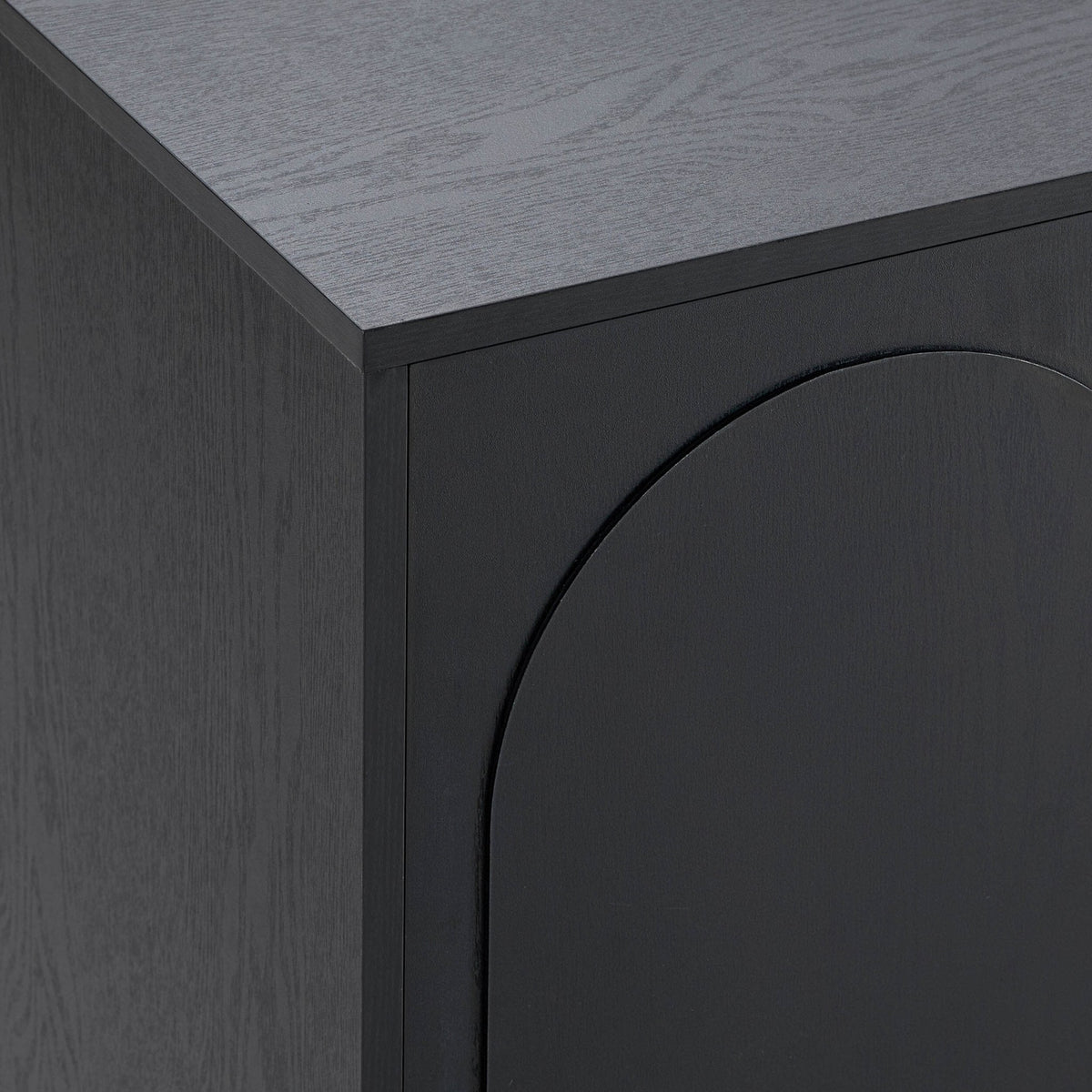 Dusklia - Rachel Arch Front 4 Door Sideboard - Black