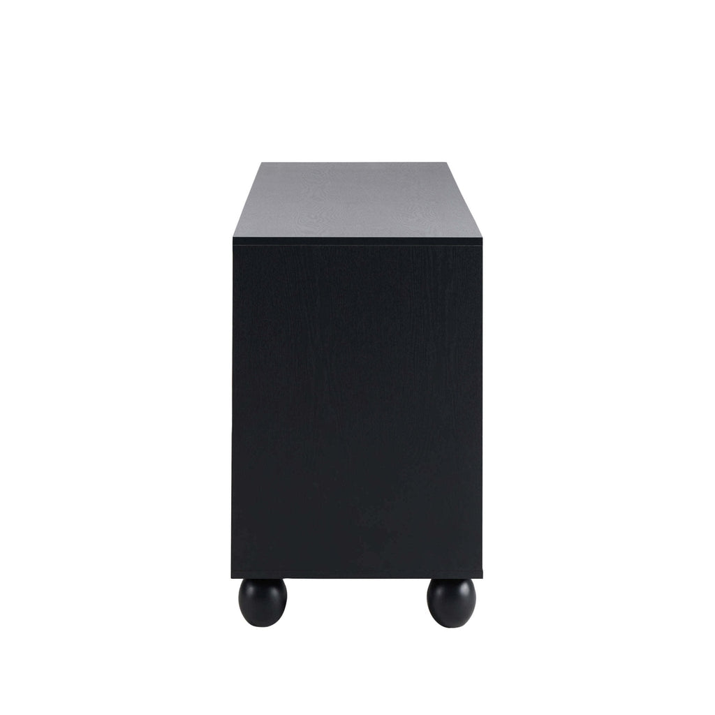 Dusklia - Rachel Arch Front 4 Door Sideboard - Black