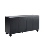 Dusklia - Rachel Arch Front 4 Door Sideboard - Black