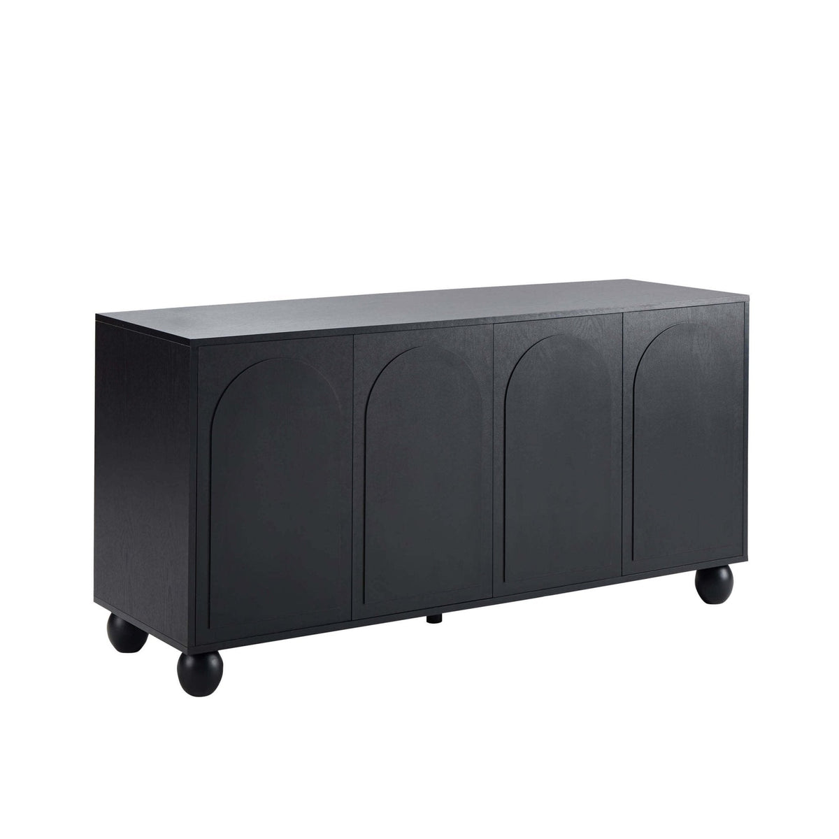 Dusklia - Rachel Arch Front 4 Door Sideboard - Black