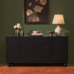 Dusklia - Rachel Arch Front 4 Door Sideboard - Black