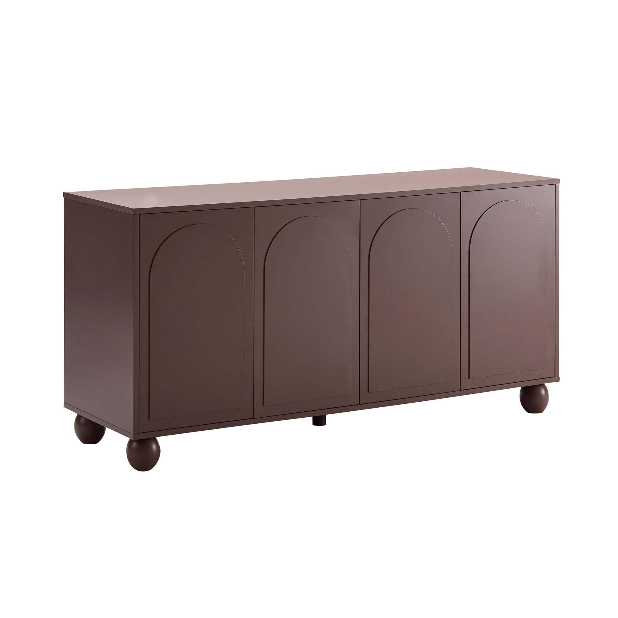 Dusklia - Rachel Arch Front 4 Door Sideboard - Mocha