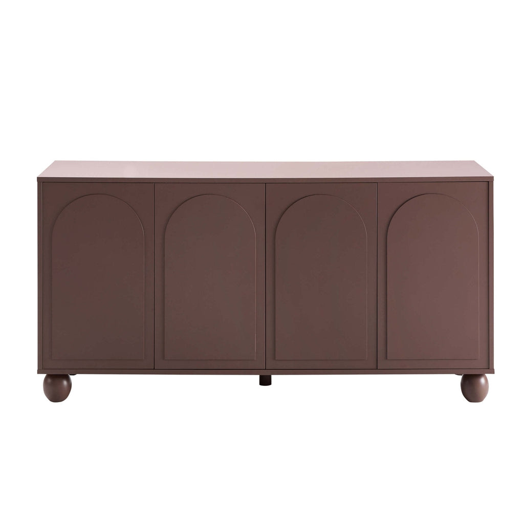 Dusklia - Rachel Arch Front 4 Door Sideboard - Mocha