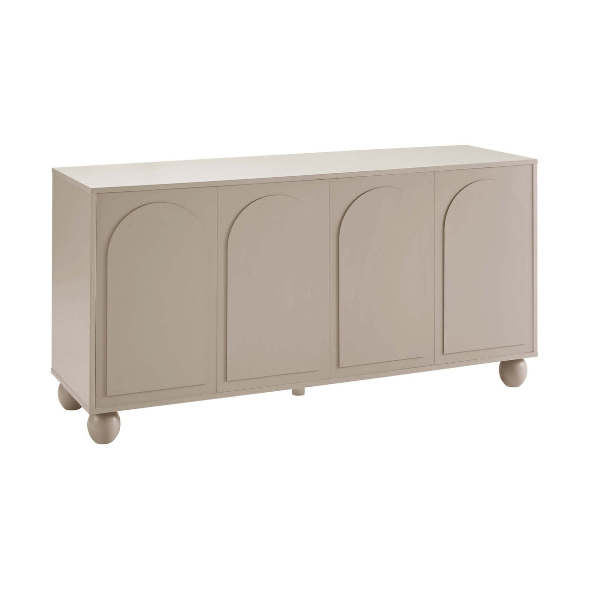 Dusklia - Rachel Arch Front 4 Door Sideboard - Taupe