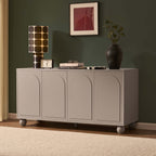 Dusklia - Rachel Arch Front 4 Door Sideboard - Taupe