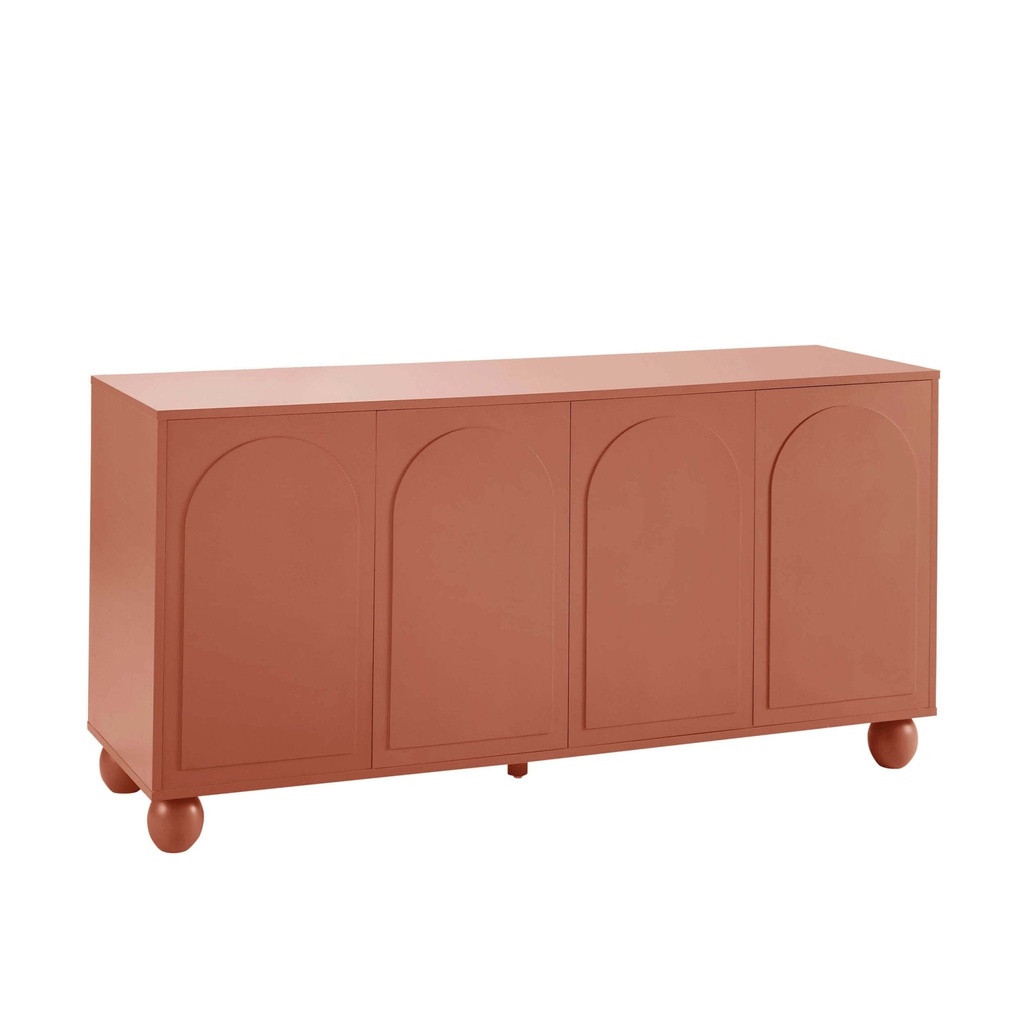 Dusklia - Rachel Arch Front 4 Door Sideboard - Terracotta