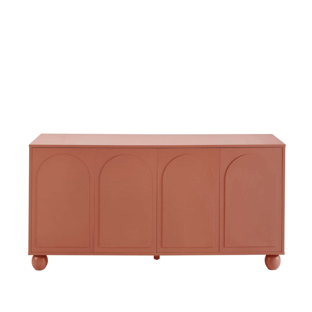Dusklia - Rachel Arch Front 4 Door Sideboard - Terracotta