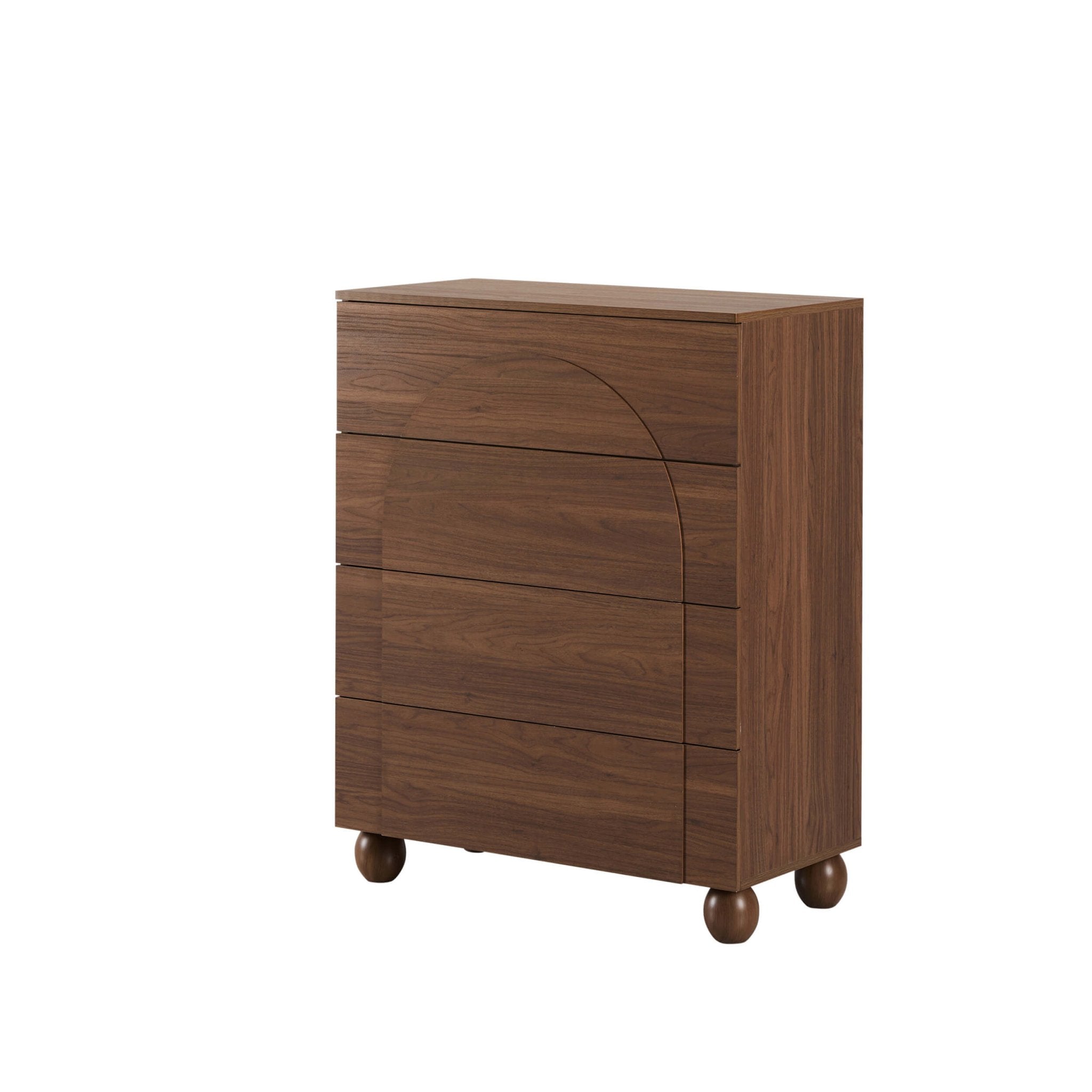 Commode Rachel Arch à 4 tiroirs - Bois moyen