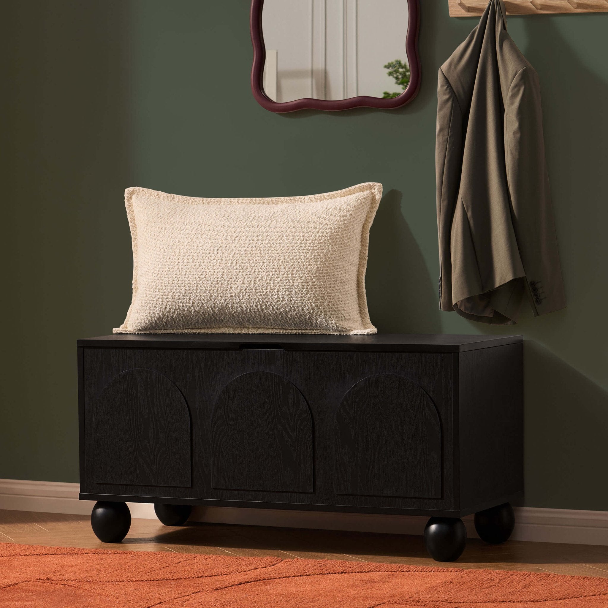 Dusklia - Rachel Arch Front Seated Storage - Black