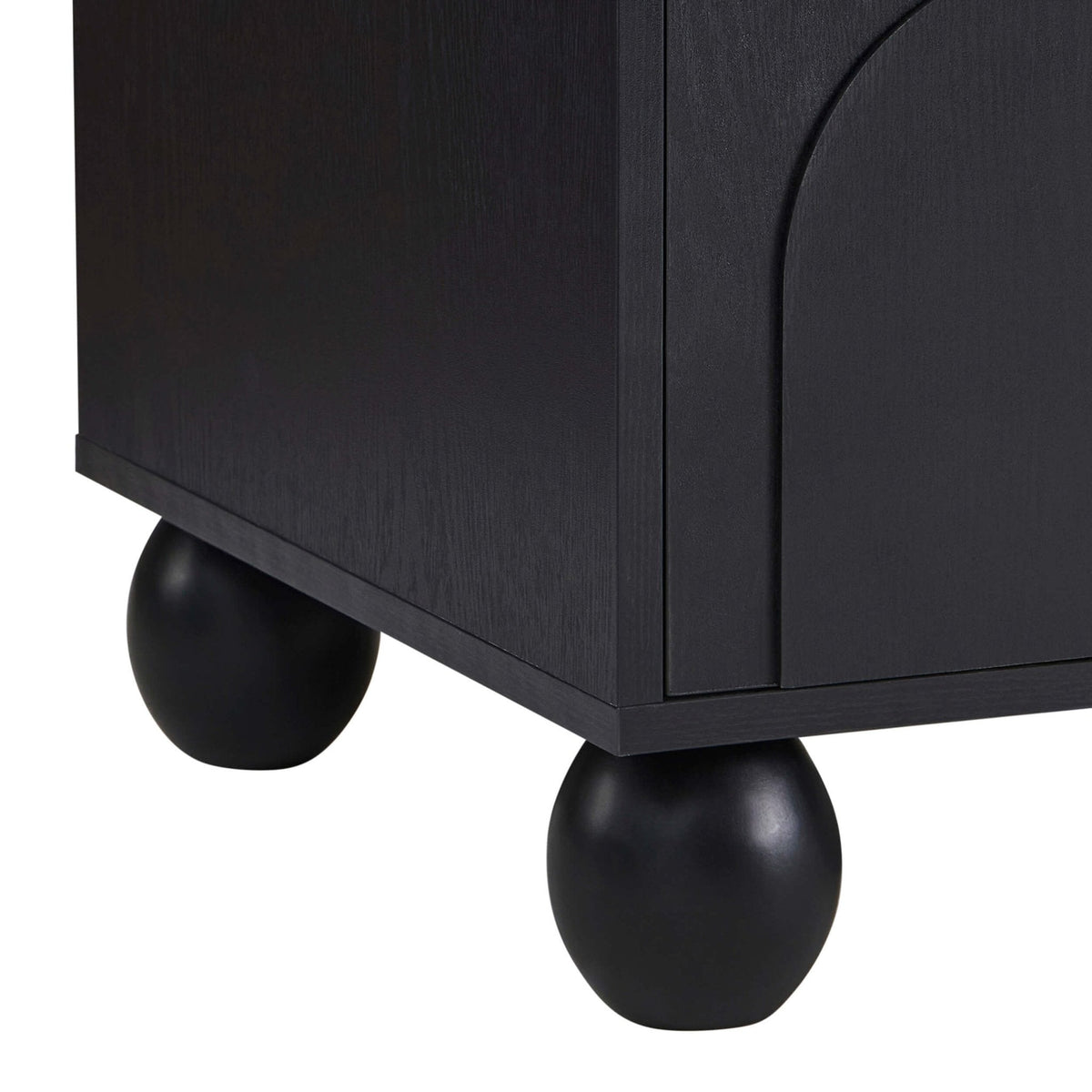 Dusklia - Rachel Arch Front Tv Unit for TVs up to 75- Black