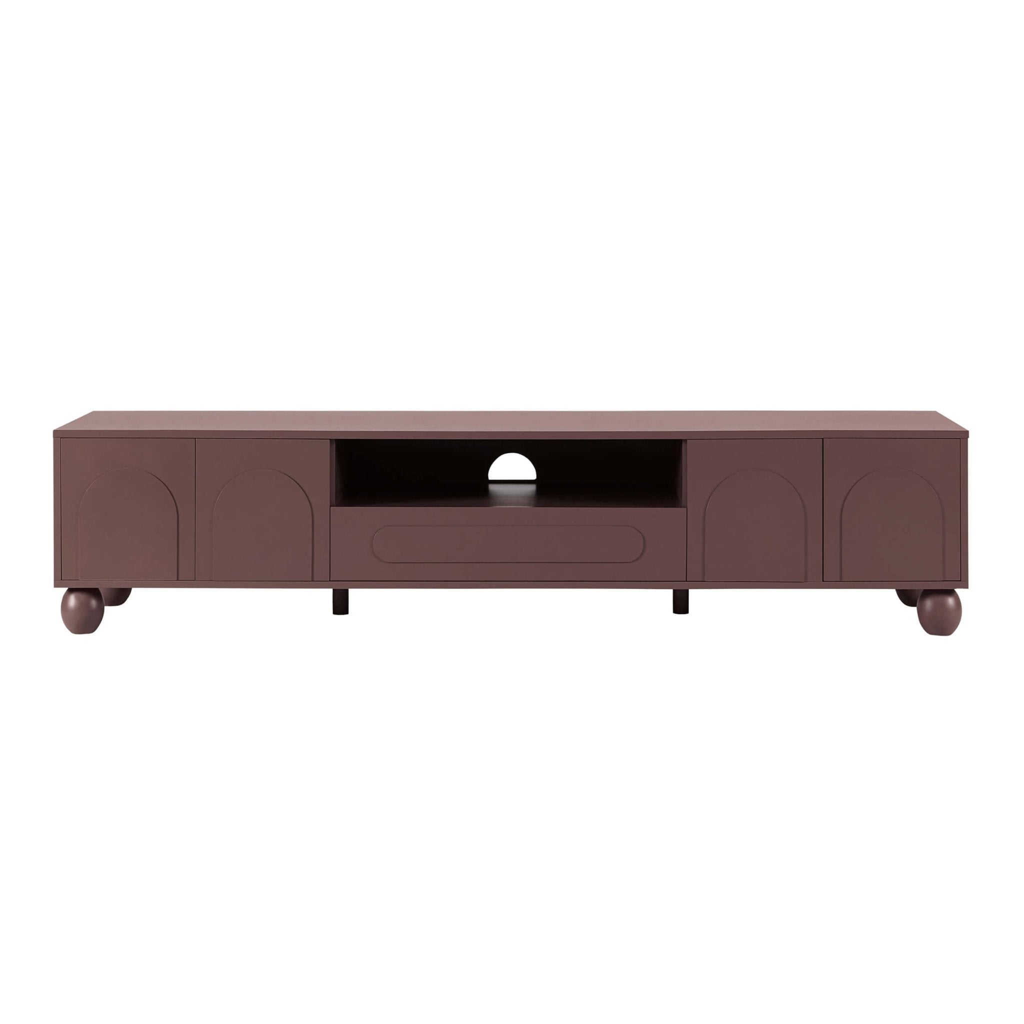 Dusklia - Rachel Arch Front Tv Unit for TVs up to 75 - Mocha