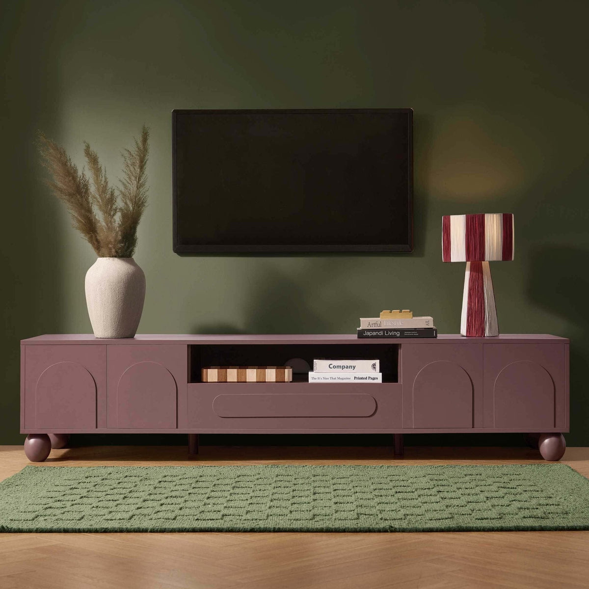 Dusklia - Rachel Arch Front Tv Unit for TVs up to 75 - Mocha