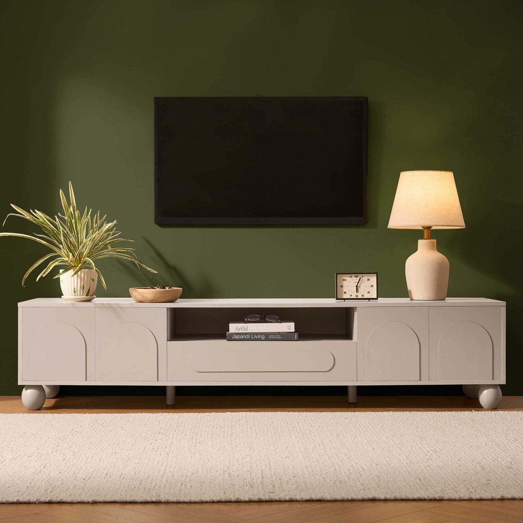 Dusklia - Rachel Arch Front  Tv Unit for TVs up to 75 - Taupe