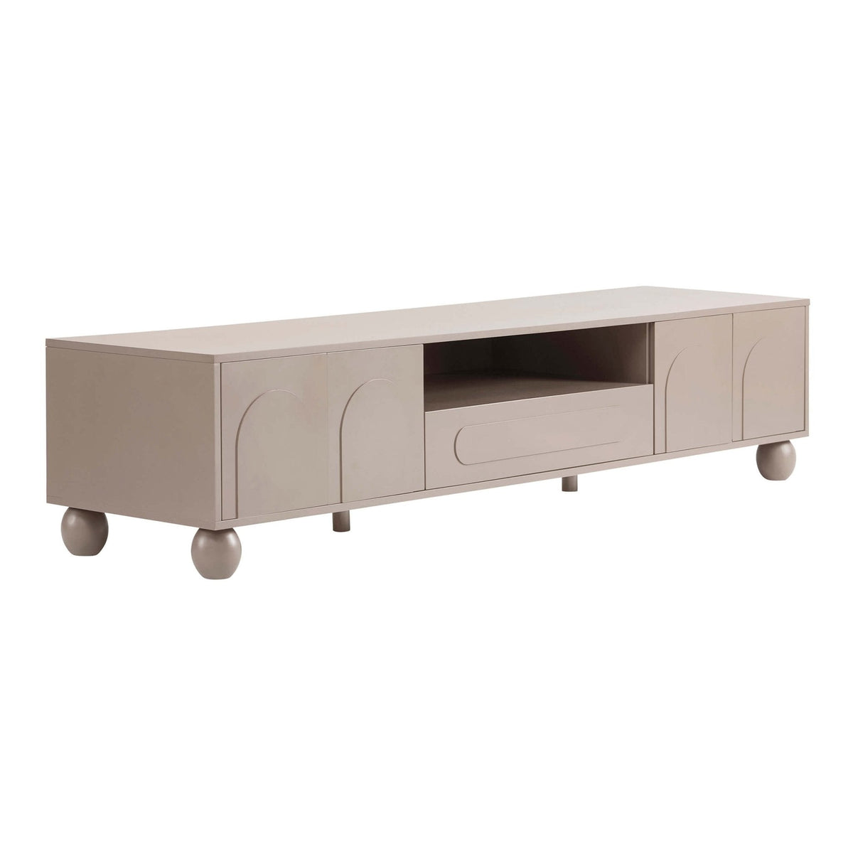 Dusklia - Rachel Arch Front  Tv Unit for TVs up to 75 - Taupe