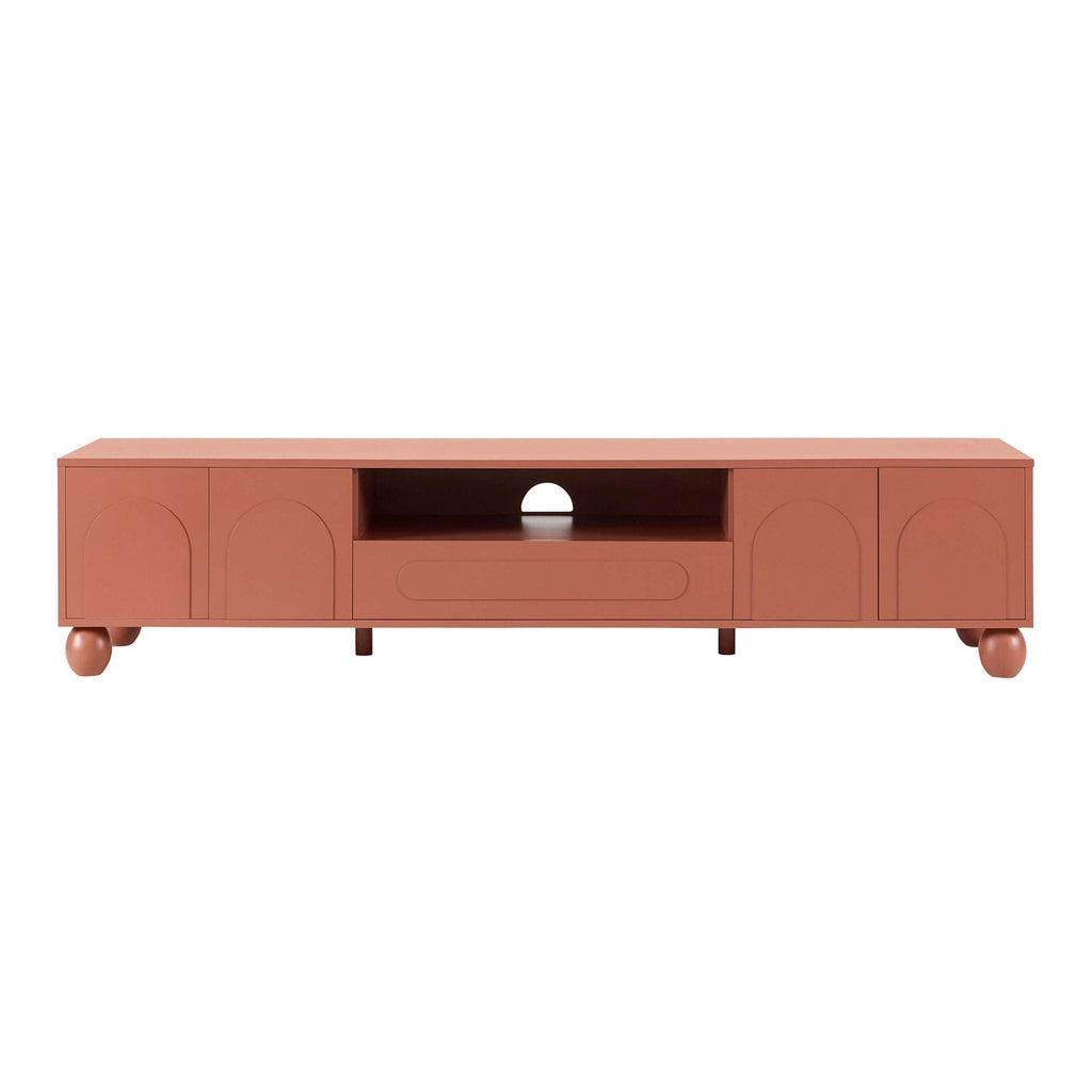Dusklia - Rachel Arch Front Tv Unit for TVs up to 75-Terracotta