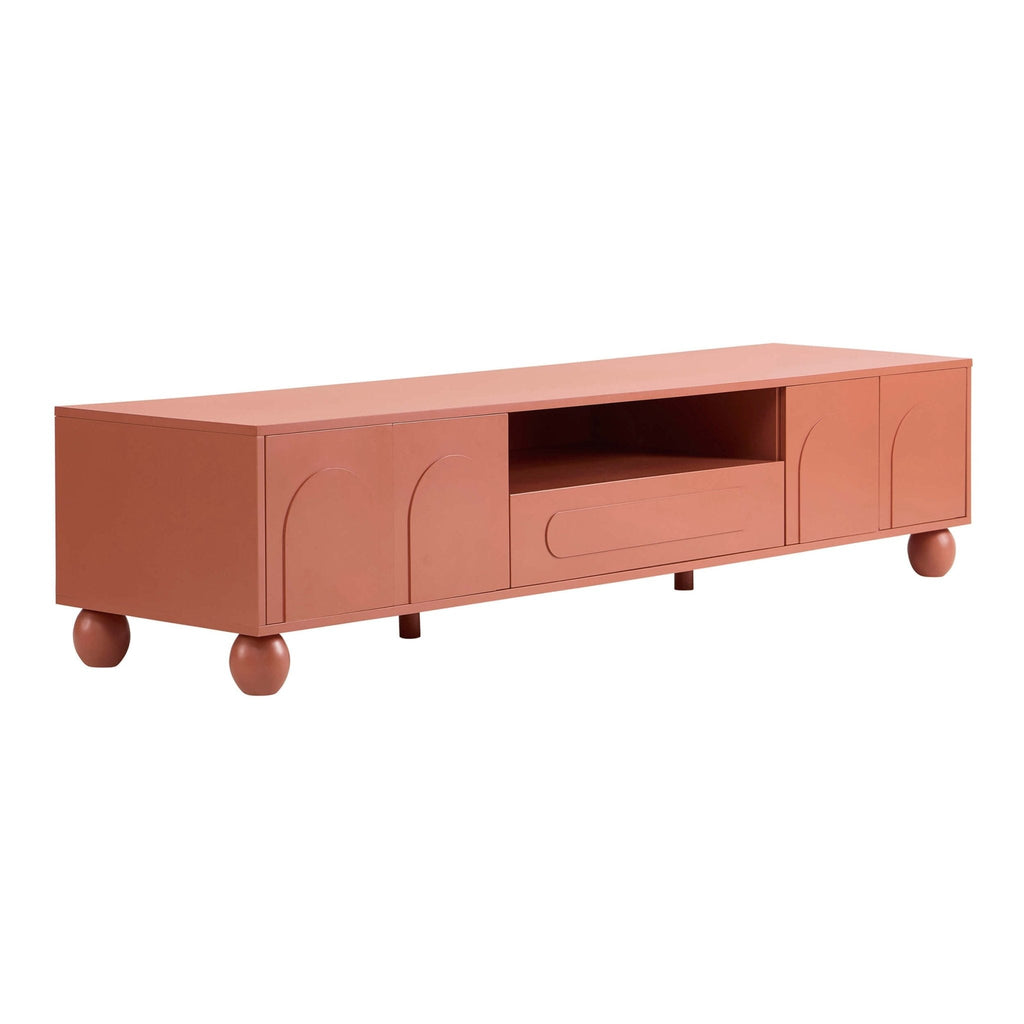 Dusklia - Rachel Arch Front Tv Unit for TVs up to 75-Terracotta