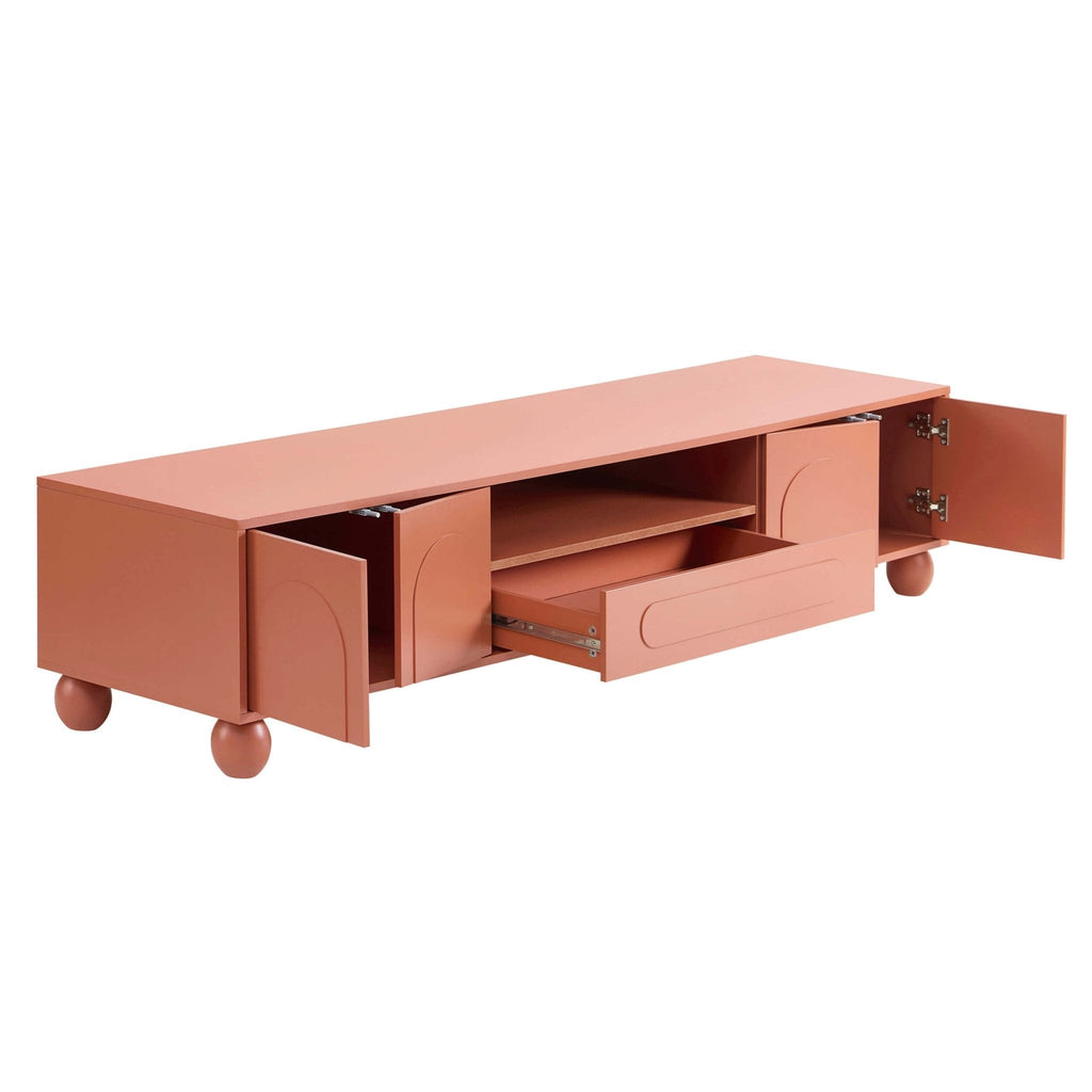 Dusklia - Rachel Arch Front Tv Unit for TVs up to 75-Terracotta