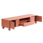 Dusklia - Rachel Arch Front Tv Unit for TVs up to 75-Terracotta